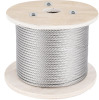 VEVOR 316 Stainless Steel Cable, 500FT Stainless Steel Wire Rope of 5/32 Inch Diameter and 1x19 Construction, 3300 LBS Breaking Strength Steel Cable for Outdoor Railing Decking DIY Balustrade New In Box $299