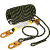 VEVOR Vertical Lifeline Assembly, 50 ft Fall Protection Rope, Polyester Roofing Rope, CE Compliant Fall Arrest Protection Equipment with Alloy Steel Rope Grab, Two Snap Hooks, Shock Absorber New In Box $199