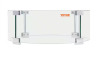 VEVOR Fire Pit Wind Guard 17 x 17 x 6 in. Glass Flame Guard 0.25 in. Thick Glass Shield with Aluminum Alloy Feet Fire Table New In Box $199