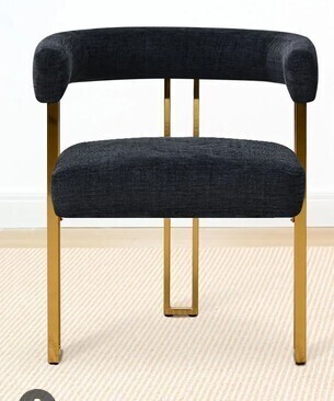 Orren Ellis Jarnagian Chenille 17" H Upholstered Bar Stool Black $2990