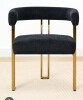 Orren Ellis Jarnagian Chenille 17" H Upholstered Bar Stool Black $2990