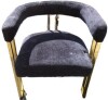 Orren Ellis Jarnagian Chenille 17" H Upholstered Bar Stool Black $2990 - 2