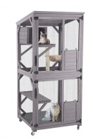 Aivituvin Outdoor Cat Catio AIR22, Cat House for 2&ndash;3 Cats, Connects to Window or Cat Door New in Box $299