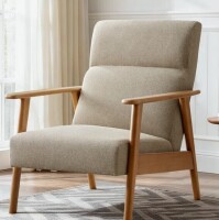 George Oliver 27.4" W Solid Wood Armchair with Tear-Resistant Fabric New in Box $499