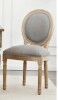 Ophelia & Co 20" H Mid Century Modern Upholstered Linen Side Chair King Louis Back Solid Wood Dining Chair in Light Gray New in Box $299