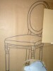 Ophelia & Co 20" H Mid Century Modern Upholstered Linen Side Chair King Louis Back Solid Wood Dining Chair in Light Gray New in Box $299 - 2