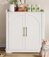 Tucker Murphy Pet Cat Litter Box Enclosure Furniture With Removable Dividers New In Box $299