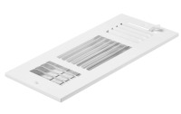 VEVOR 4 x 10 Inch Floor Registers, Floor Vent, HVAC 3-Direction Iron Vent Grilles for Home/Office Wall & Ceiling, Rustproof Anti-Peeling Air Vents Deflector Adjustable with Metal Damper, White New In Box