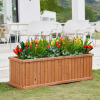 Three Posts&trade; Barros Solid Cedar Rectangular Planter Box with Drainage Holes, 15.25" H x 48" W x 15.25" D New In Box $299