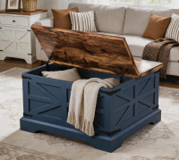 Gracie Oaks Fellsburg 31.1" W Square Lift Top Storage Coffee Table New In Box $399
