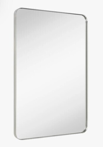 Ebern Designs 24" x 36" Javeion Stainless Steel Rectangle Mirror New In Box $299
