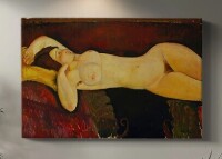 Amedeo Modigliani "Reclining Nude (Nu couch&Atilde;)" - Museum Quality Gallery Wrapped Canvas Wall Art, 32x48 inches New In Box $299