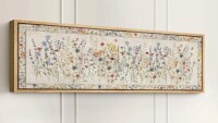IDEA4WALL Vibrant Wildflower "Vintage Wildflower Watercolor Panoramic Botanical Retro Fine Art Decor Extra Large Colorful" Canvas, 20" H x 60" W New In Box $299