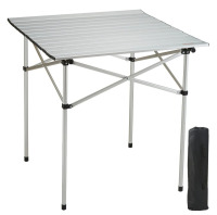 VEVOR Folding Camping Table, Outdoor Portable Side Tables, Lightweight Fold Up Table, Aluminum Ultra Compact Work Table with Carry Bag, For Cooking, Beach, Picnic, Travel, 24x16 inch, Silver New In Box $99