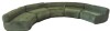 Christopher Knight Home Serene 136.84 in. Fabric Upholstered Modular Curved Compressed Sectional Sofa in Green New $1999 - 2