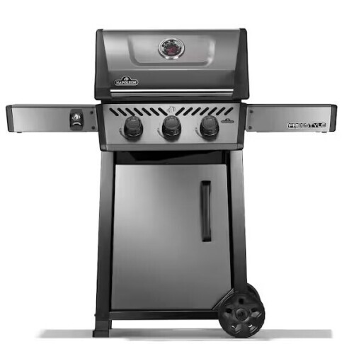 Napoleon Freestyle 365 3-Burner Propane Gas Grill in Graphite Grey with Cast Iron Cooking Grids in Box $799
