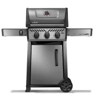 Napoleon Freestyle 365 3-Burner Propane Gas Grill in Graphite Grey with Cast Iron Cooking Grids New in Box $799