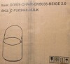 Pop Maison Doris Rolling Upholstered Dining Chair With Castors in Beige New in Box $399 - 2