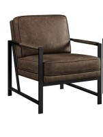 Yaheetech Mid-Century Modern Accent Chair in Light Brown New in Box $499