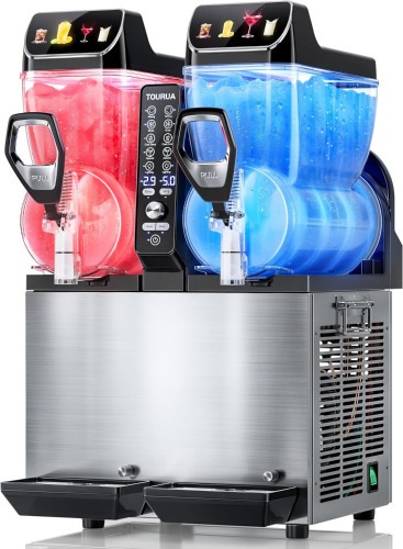 TOURUA Commercial Slushie Machine, Margarita Daiquiri Wine Frappe Slush Frozen Drink Machine, 30L $1099