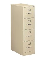 WorkPro&reg; 36"W x 18-5/8"D Lateral 4-Drawer File Cabinet, Black / HON 310 Series 4-Drawer Vertical File Cabinet, Letter Size, Lockable, 52"H x 15"W x 26.5"D, Putty New Assorted $699