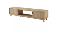 Walker Edison 70 in. Mid-Century Modern Coastal Oak Wood TV Stand with 2 Reeded Doors (Max TV Size 80 in.) New In Box $399