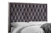 Meridian Lexi Grey Velvet King Size Headboard New In Box $1199