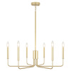 Gracie Oaks Roxsanne 6 Light Dimmable Classic / Traditional Chandelier Rustic Linear Candle-Style Kitchen Island Light Fixture New In Box $499