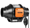 VEVOR Inline Duct Fan, 4-Inch 200 CFM with Variable Speed Controller, Quiet AC-motor Ventilation Exhaust Fan for Cooling Booster, Grow Tents, Hydroponics New In Box $99