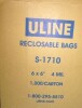 Uline 6 x 6" 4 Mil Reclosable Bags, 1000 Count New In Box - 2