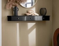 SoBuy Floating Shelf Wall Storage Unit with 3 Drawers, Black, W94 x D15 x H10cm, New In Box $199