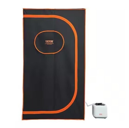 VEVOR Portable Steam Sauna Tent 1000-Watt 1-Person Indoor Steel Frame Infrared Sauna with Chair Soothing Heated Body Therapy New In Box $299