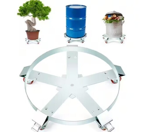 VEVOR 55 Gal. Heavy Duty Drum Dolly 1250 lbs. Cap Barrel Dolly Cart with 5 Swivel Casters Wheel, for Warehouse Drum Handling New In Box $99