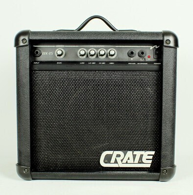 Crate BX-15 12-Watt 1x8" Bass Practice Amp 2000s - Black On Working $199