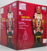 Home Accents Holiday 8 ft. Giant-Sized LED Nutcracker / Home Accents Holiday 6.5 ft. LED indoor/outdoor Santa On Working Assorted $299