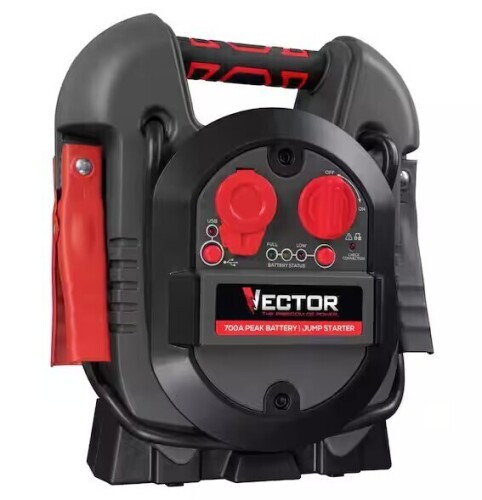 Vector 700 Peak Amp Automotive Jump Starter, Portable Power - 10W USB Port, 12V DC Port $199