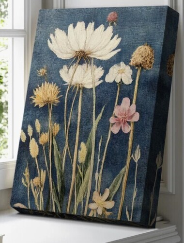 Renditions Gallery Floral CVIII Gallery Wrapped Canvas - Ready To Hang / Frame USA 20x26 Picture Frame Black Corporate Thin Style 72048, 0.75 Inch MDF Moulding , Includes Acrylic and Backing , Wall Display Frame for Art, Posters, or Photos New In Box Asso
