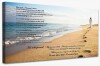 Red Barrel Studio&reg; Large Footprints Canvas Wall Decor - Footprints In The Sand Poem Paintings, Christian Wall Artwork Pictures For Home Decor, Jesus Art Wrapped Canvas Print With Pine Frame, 24&times;48 Inches New In Box $299