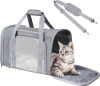 FOORLON 20.0"L x 13.0"W x 13.0"H / 17.0"L x 11.0"W x 11.0"H Cat Carrier Soft Up to 28 Lbs, Breathable Pet Bag with Steel Frame Lockable Zippers, Fits Small Big Dog, Kitten, Puppy, Medium Travel Carrying Case for Kennel Car Airline Transport, Black New In 