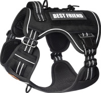 PET MARVEL Heavy Duty Dog Harness with Handle, No Pull Adjustable Outdoor Vest with Metal Buckles, MOLLE Panel & Reflective Strips Size Large: 24 to 37-in Chest New In Box $79