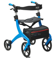VEVOR Folding Rollator Walker for Seniors and Adults, Lightweight Aluminum Rolling Walker with Seat and Adjustable Handle, 4-Wheel Outdoor Mobility Walker with Spacious Storage Bag, 300LBS Capacity $299