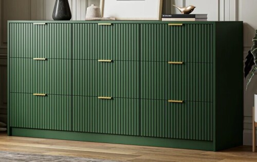 Mercer41 Aphan 9 - Drawer Dresser, 63" W in Green in Box $599