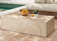 Christopher Knight Home Helmar Patio Brown Faux Stone(MGO) Rectangle Outdoor Coffee Table New in Box $599