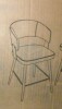 Red Barrel Studio 30" Swivel Bar Height Bar Stool with Curved Back, Mid-Century Modern Faux Leather Bar Chairs with Stitching in Gray New in Box $299 - 2