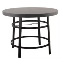 Style Selections Greywood Octagon Outdoor Dining Table 48" with Umbrella Hole, New in Box $499