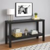 Mainstays Parsons Console Table, True Black Oak, New in Box $299