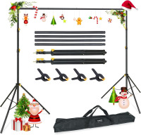 LINCO Lincostore Backdrop Stand Kit 10x6.5ft for Photography Adjustable back drop support holder frame w/ bag & clamp; ideal for photo studio, parties & decoration events New in Box $99