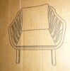 George Oliver Huron Outdoor PP Club Chair, Black + Light Grey, New in Box $1,099 - 2