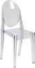 Flash Furniture Cheryl Indoor/Outdoor Crystal Transparent Ghost Stackable Accent and Dining Chair with Contoured Seat, Durable Construction, Commercial Use, New in Box $299