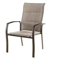 StyleWell Oversized Padded Sling Stack Outdoor Dining Chair in Riverbed New Shelf Pull $199